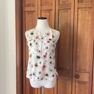 Ann Taylor Floral Pullover, Size XSP